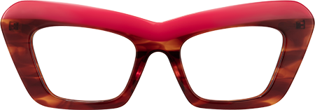 Dusica - Rectangle Red Eyeglasses