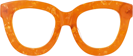 Jerrie - Round Orange Eyeglasses