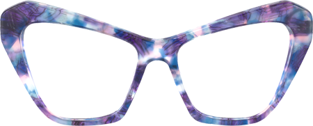 Kellee - Cat Eye Purple/Floral Eyeglasses