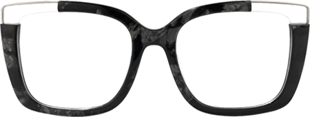 Angelia - Square Black Eyeglasses