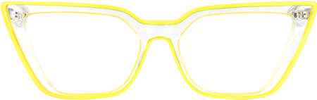 Lyuba - Rectangle Yellow Eyeglasses