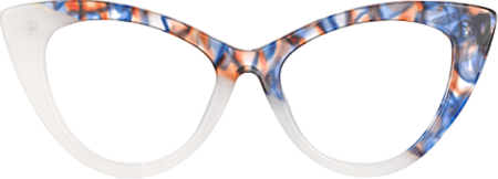 Antoinette - Cat Eye Blue/Orange Eyeglasses