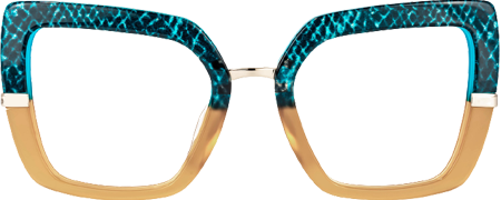 Shavan - Square Blue/Black Eyeglasses