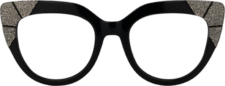 Cummings - Cat Eye Black/Silver Eyeglasses