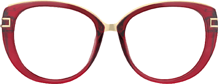 Bessie - Oval Wine/Red Eyeglasses