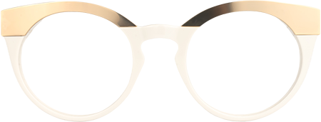 Levens - Round White Eyeglasses