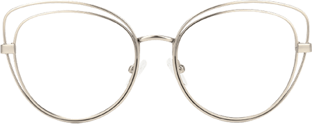 Thomas - Cat Eye Silver Eyeglasses