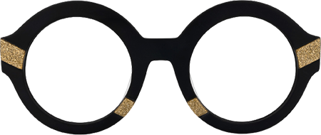 Peth - Round Black Eyeglasses