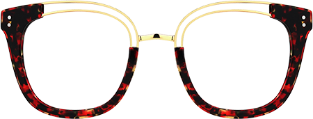 Louise - Square Floral Eyeglasses