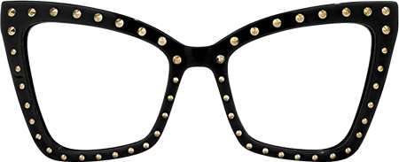 Cyndi - Square Black Eyeglasses