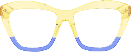 Murdock - Square Yellow Eyeglasses