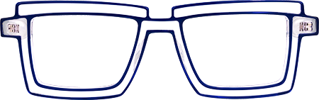 Joselyn - Rectangle Blue Eyeglasses