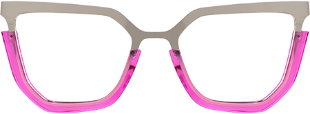 Leeza - Geometric Pink Eyeglasses