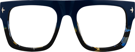 Huerta - Square Blue Eyeglasses