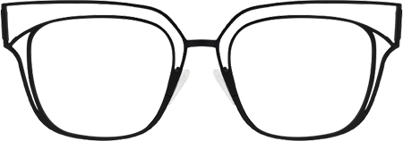 Kadie - Rectangle Black Eyeglasses