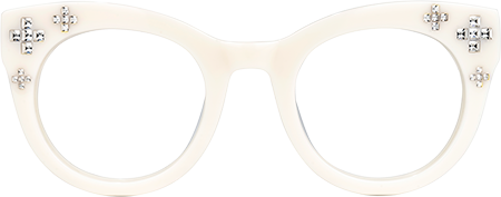 Dembo - Round White Eyeglasses