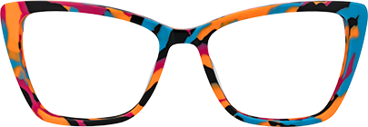 Sanchez - Rectangle Blue/Orange Eyeglasses