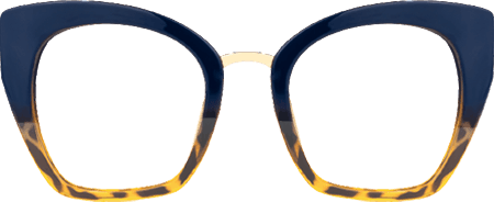 Hoda - Cat Eye Blue/Tortoise Eyeglasses