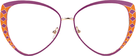 Tristan - Geometric Purple Eyeglasses