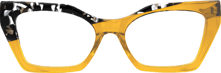 Kirsten - Rectangle Yellow/Tortoise Two-tone Eyeglasses