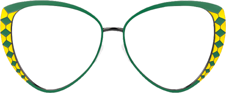 Tristan - Geometric Green Eyeglasses