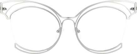 Maggie - Cat Eye Silver Eyeglasses